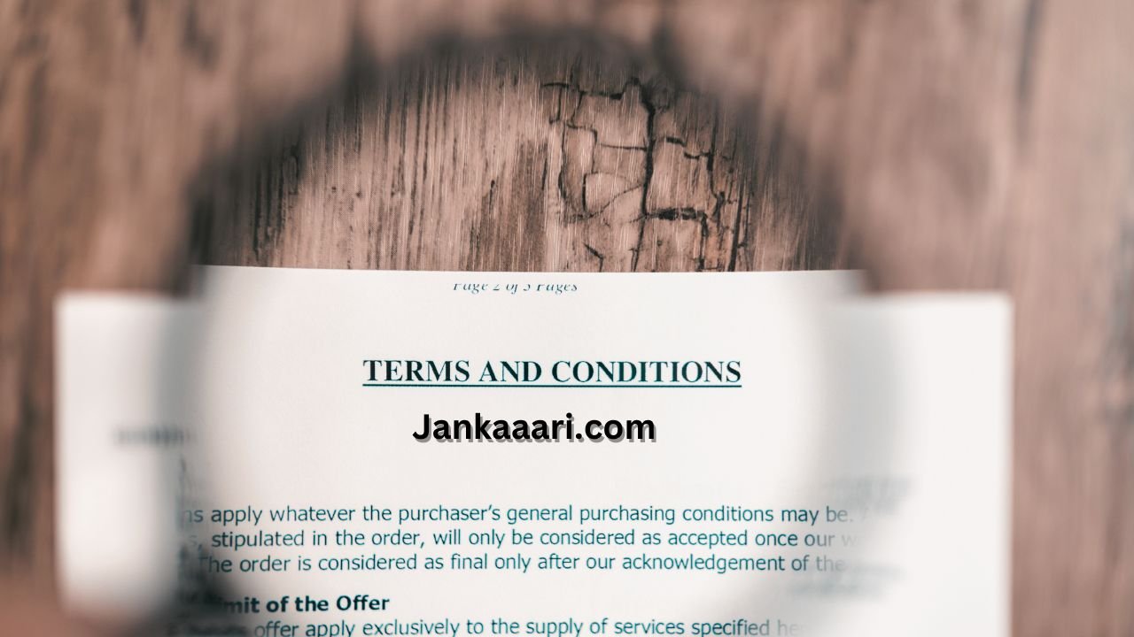 Terms and conditions Jankaaari.com